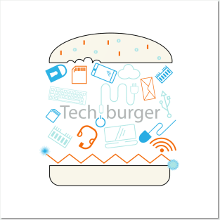 Tech burger Posters and Art